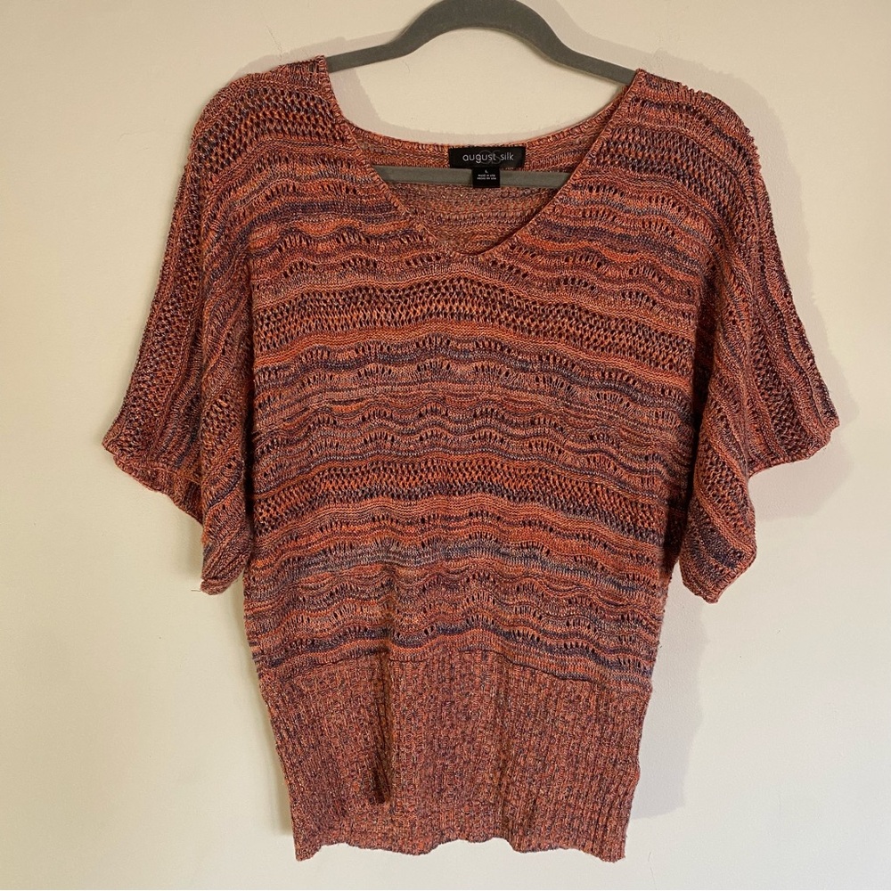 Whimsical Orange Textured Blouse